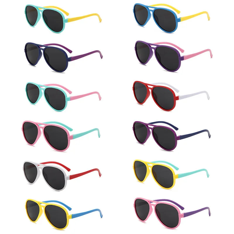 Eco Friendly Culos De Sol Uv400 Trendy Fashion Kids Free Shipping Less Than 1dollar Rounded Rainbow Kids Sunglasses Female