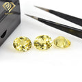 Pulled Grown Customized Oval Cut Yellow Sapphire Lab Grown Sapphire Corundum