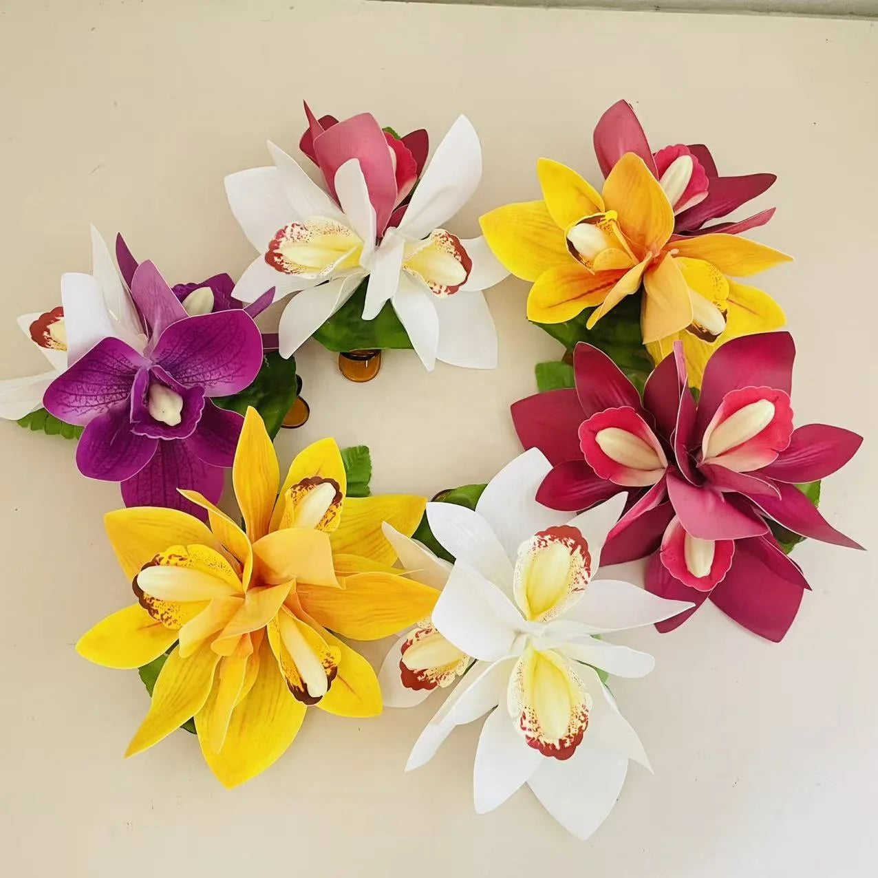 Big Orchid Lily Hair Clip Accessories Artificial Island Flower Dance Party Graduation Wedding Holiday Festival Celebrations