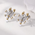 18k Stainless Steel Waterproof Feng Shui Ornament Lustrous Lobster Earrings