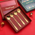 Luxury Gold Mini Fashion Cartoon Coffee Spoon Stainless Steel  Spoon Gift  Set Decorate Tea  Spoon Gift Set