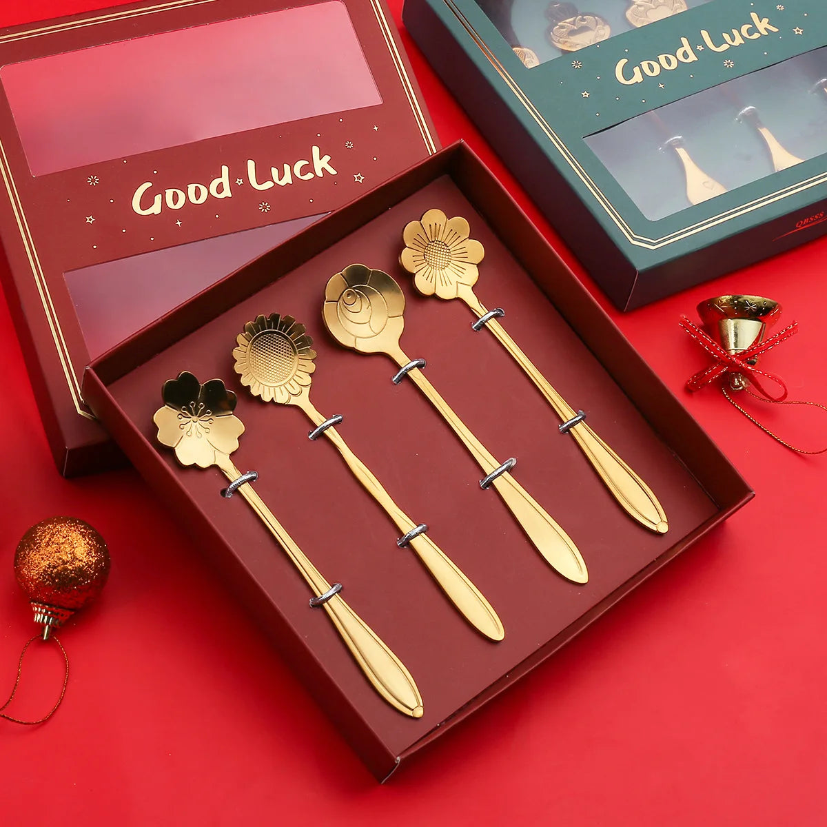 Luxury Gold Mini Fashion Cartoon Coffee Spoon Stainless Steel  Spoon Gift  Set Decorate Tea  Spoon Gift Set