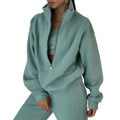 Spring European Plus Size Women's Two-Piece Sweatshirt Fleece Sports Street Fashion Casual Set MegaBDM