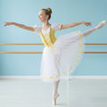 Long White Girls Ballet Tutu Dress Gymnastics Leotard and Ballerina Dance Costume for Children's Birthday Parties