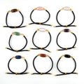 Natural Crystal Stone Faceted Irregular Edge Adjustable Rope Bracelet Amethyst Gemstone Bracelet for Women