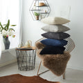 Corduroy Velvet Soft Decorative Throw Pillow Cover Striped Square Cushion Covers for Sofa Couch Bed Chair