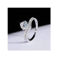 S925 Sterling Silver  V Shaped Princess Crown Four Claw 1CT  Moissanite Ring for Women Engagement Wedding Ring