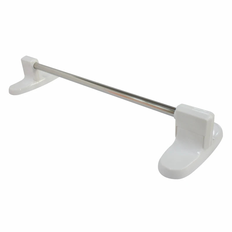 Prodigy Multipurpose Eco-Friendly ABS+Stainless Steel Adhesive Towel Hanger Sticky Wall Shelf Hooks for Bathroom Kitchen Use