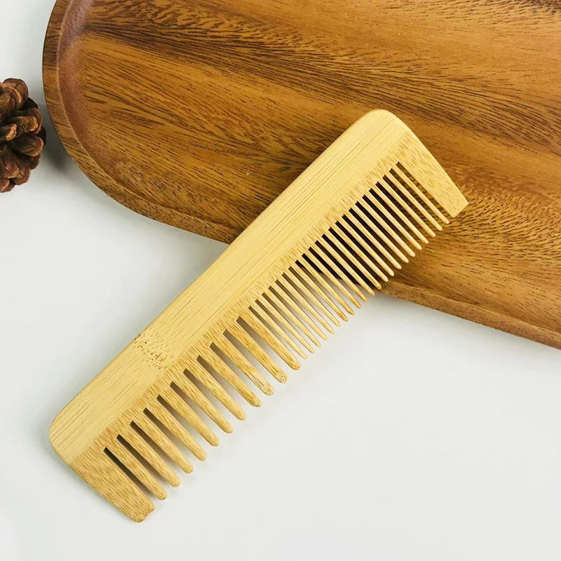 Home Use Custom Logo Bamboo Fine Toothed Comb Hot Selling High Quality Natural Hair Comb for Family Scalp Care
