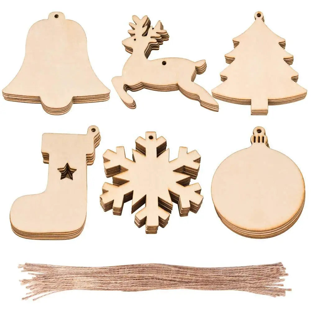 Christmas Pendant Home Decoration Products Wood Crafts Creative Carving Wooden Terront Tree with Proposal Gifts