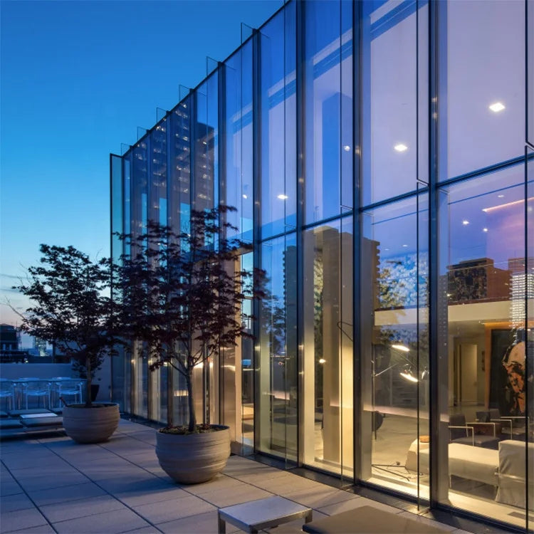 EASY INSTALL Types Frameless Commercial Glass Curtain Wall Price