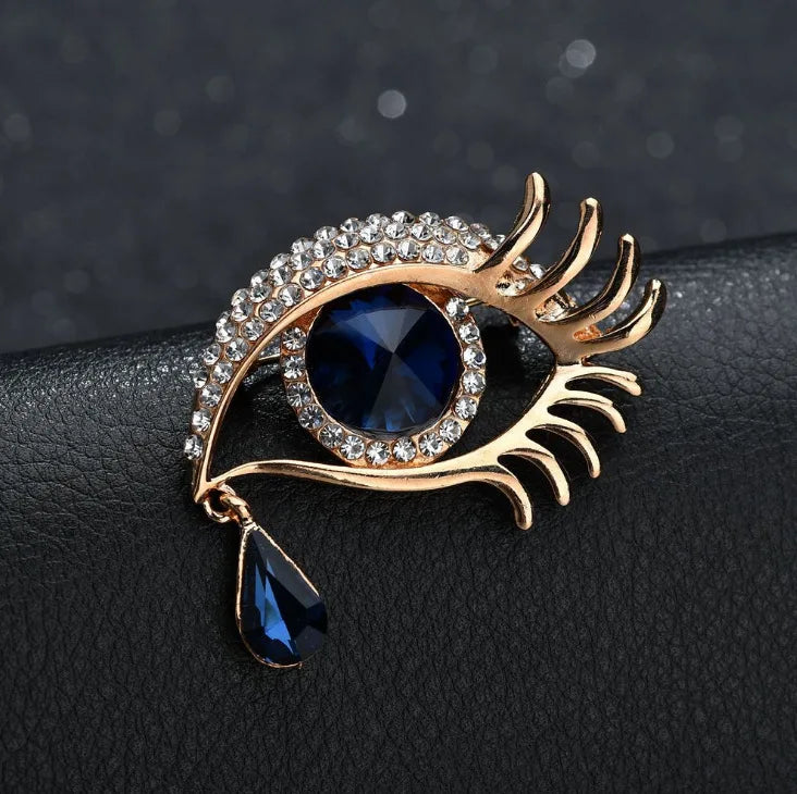 Baroque Luxury Beautiful Sparkling Eyes Design Pins Men's Women's Brooch Jewelry Accessories