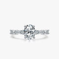 Ailmay Genuine 925 Sterling Silver Fashion Oval Top Quality AAAAA Zirconia Ring Engagement Wedding Fine Rings Jewelry for Women