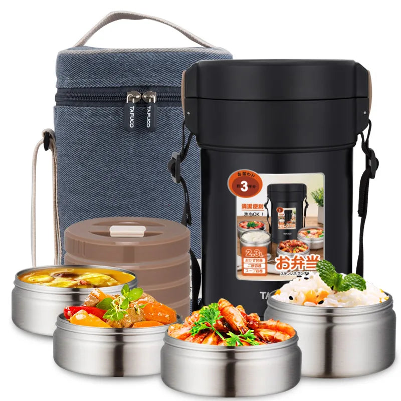 Portable Hot& Cold Thermos Container Eco Friendly Stainless Vacuum Food Lunch Jar