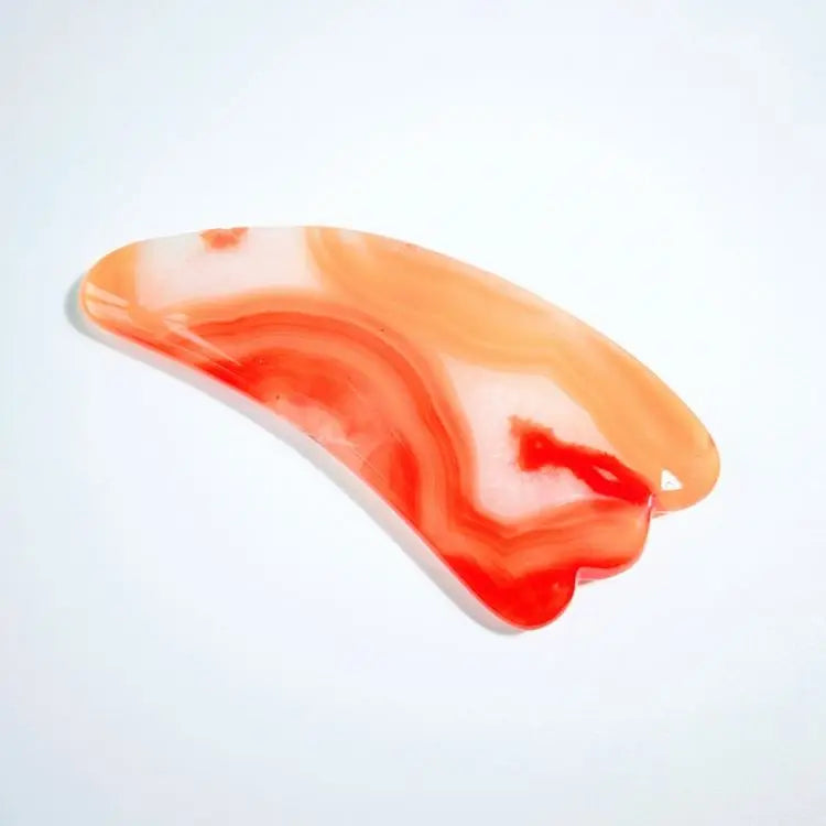 DIY Gua Sha Custom Logo Massager Body Facial Tool Red Agate Guasha Jade Roller Stone Gua Sha Set
