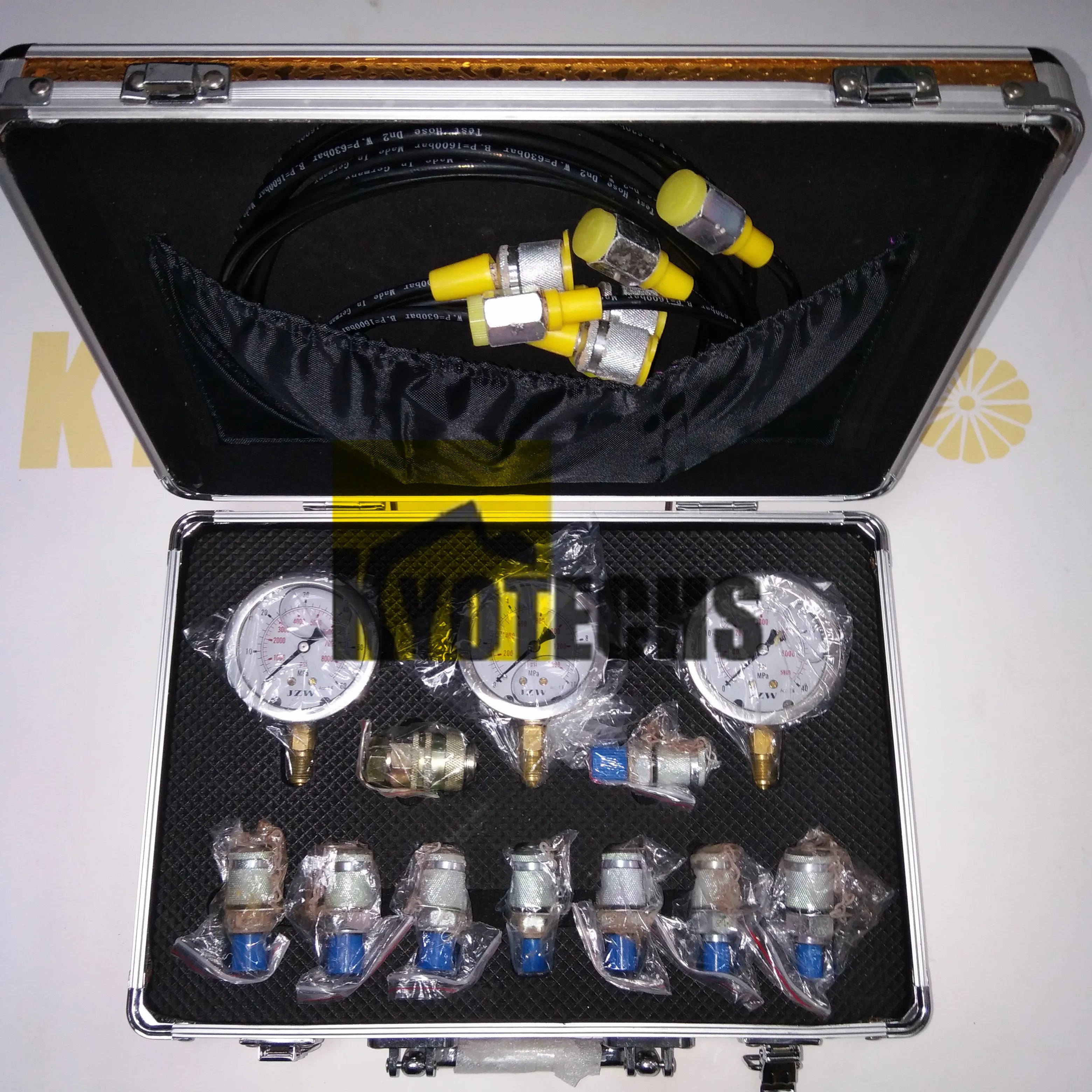 Excavator Hydraulic Pressure Test Kit Pressure Gauge Test Hose Test Tool Kit