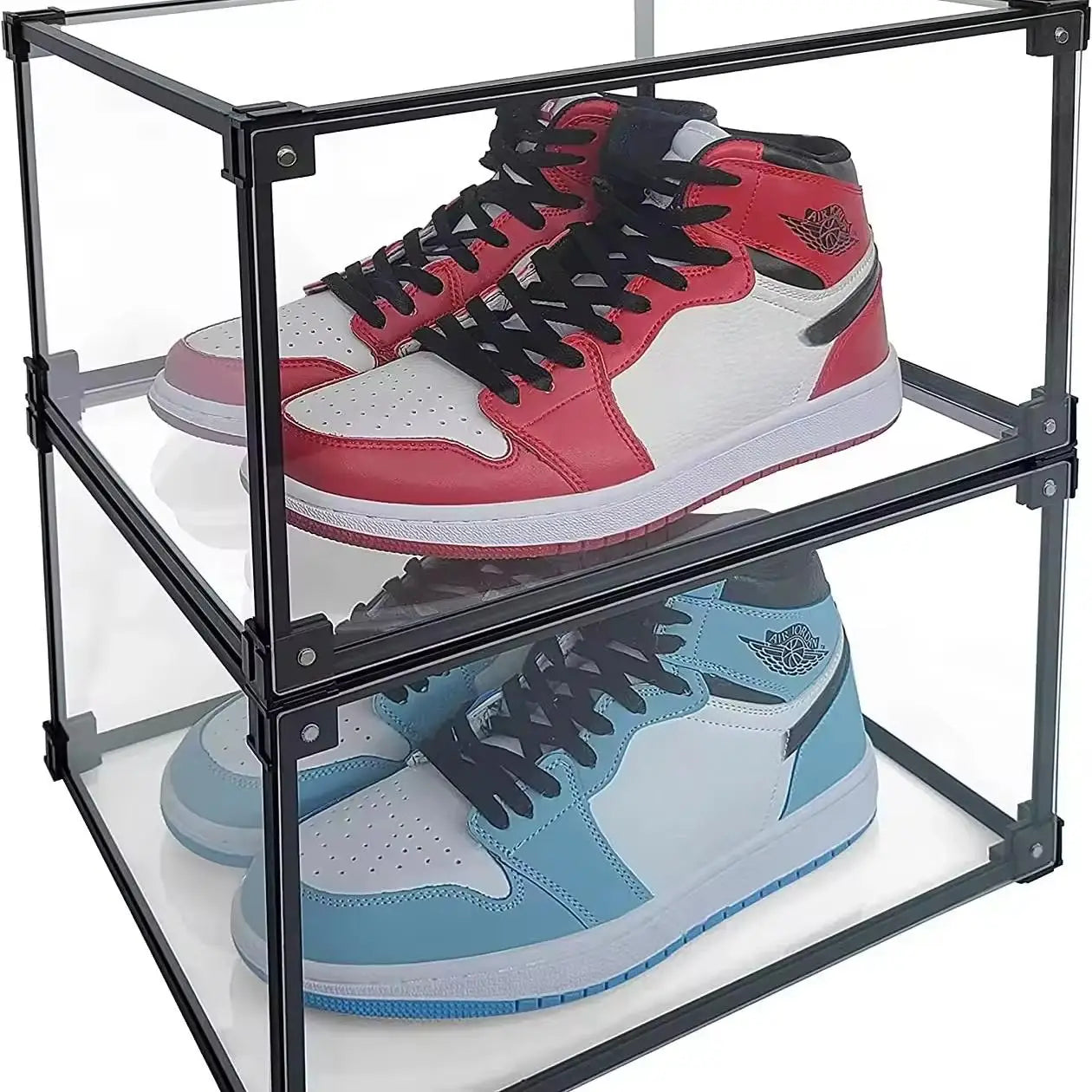 Best Seller Wholesale Price Stackable Plastic Shoes Boxes Rectangle Office Organizer with Injection Technics Free Sample