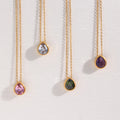 2022 Fashion Stainless Steel 18K Gold Plated Necklace Cubic Zirconia Pendant Jewelry Necklace for Women