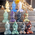 Female Mannequin Hand Carved Crystal Crafts Yoga Female Model Statue for Home Decoration