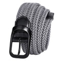 Wholesale 3.4cm Wide Men's Elastic Braided Belt Mixed Colored Woven Golf Belts for Man