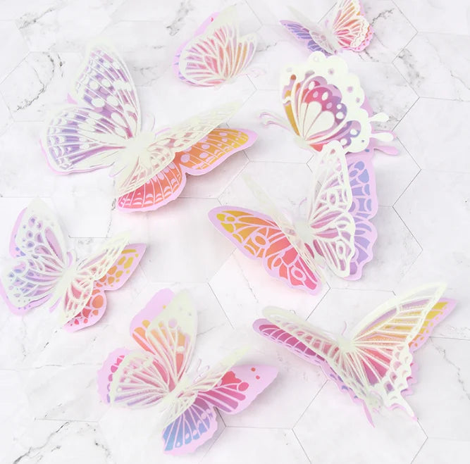 Glow-in-the-dark 3D butterfly Flower Bouquet Gift Box for Valentine's Day