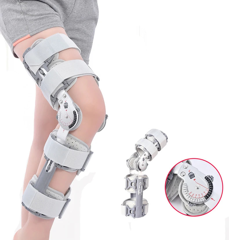 Adjustable Soft Thick Elastic Breathable Knee Brace One Size Aluminium Alloy 100% Nylon Fracture Osteoarthritis Protection
