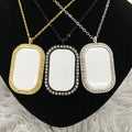 Sublimation Blank Dog Tags Chain Necklace Home Decor for Christmas/Family
