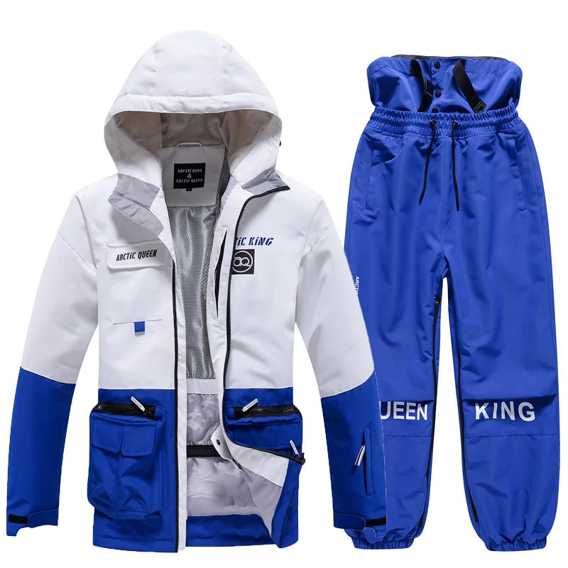 Men Women Snow Ski Suits Windproof Waterproof Padded Warm Outdoor Snowboard Equipment Ski Jacket Ski Pants Unisex Winter Suit