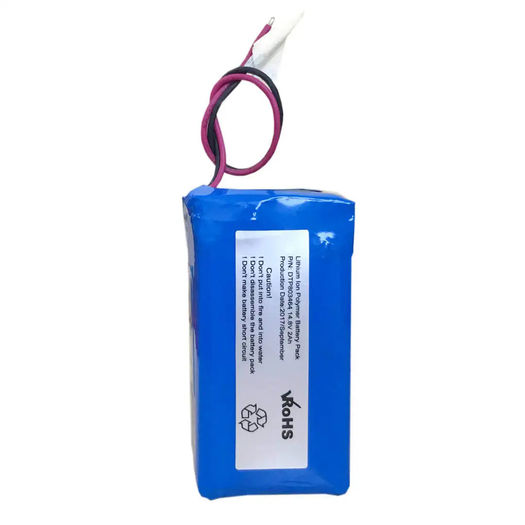 Custom Lithium Polymer Battery DTP 803464-4S1P 14.8V 2Ah 2000mAh Lithium Rechargeable Battery Pack