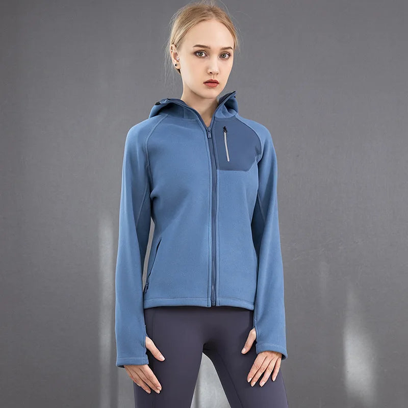 Wholesale Hoodie  Women Sports Jackets Equestrian Zipper Ladies Riding Horse Top With Pockets