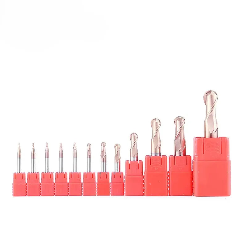 HRC55 Ball Nose End Mills CNC Solid Tungsten Carbide Milling Cutter Cutting Tools for Stainless Steel OEM ODM