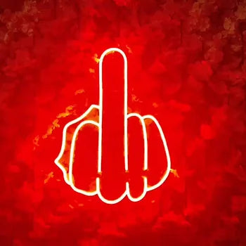 3D LED Flexible Neon Sign Lighting Sign Led Letters Middle Finger Neon Custom Bar Signs Light