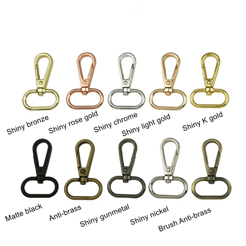 Stock Supply 25 X 50mm 1.0inch 10 Colors Bag Snap Hook