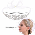 Factory Price Handmade Luxury Crystal Stone Silk Ribbon Headband Full Rhinestone Gem Bridal Hair Bands Women Hair Accessories