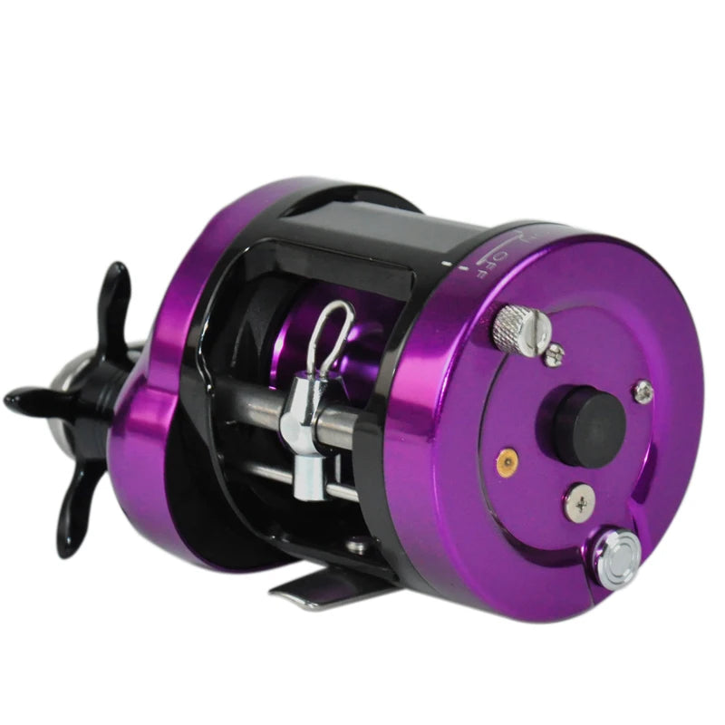 Stock Plastic Spool Metal Rocker l Round Baitcasting Reel Saltwater Jigging Drum Fishing Reel Aluminum Fishing Reels