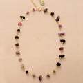Designer Luxury Natural Stone Crystal Rhinestone Energy Lariat Necklace Classic Brass Beads Wedding Romantic Party Spiritual