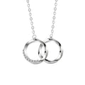 Trendy Silver Double Mobius Ring Couple Necklace Fashion Trend Long Distance Love Jewelry Gift