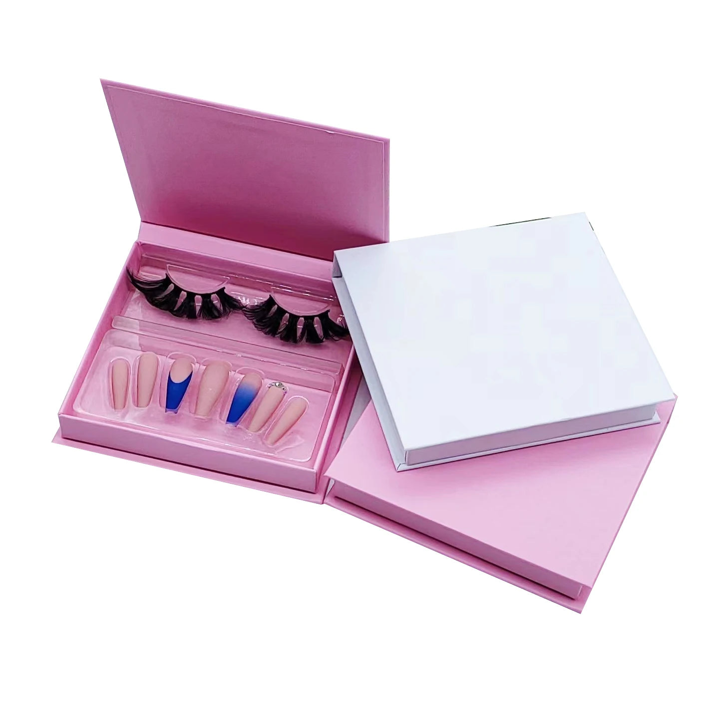 FX-P100 Luxury Custom False Eyelashes Packing Case Eye Lashes Packaging Boxes for Press on Nails