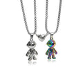 SC 2022 New Magnetic Heart Couple Necklace Gift Fashion Stainless Steel Necklace Astronaut Pendant Necklace  for Women Men