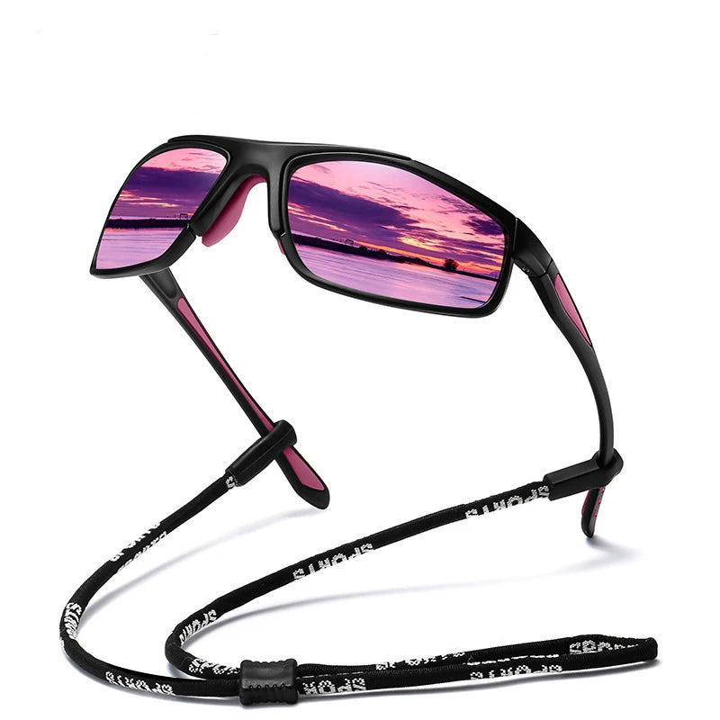 FSK3027 Fashion Sports Night Vision Shades Sun Glasses Women Polarized Sunglasses Men TR90 Mirror Riding Eyewear