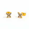 New Minimalist Zirconia Butterfly Stud Earring Dainty Stainless Steel Jewelry