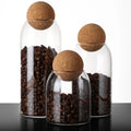 ODM/OEM Hot Glass Canister Food Storage Jars with Wood Lid Cork Stopper