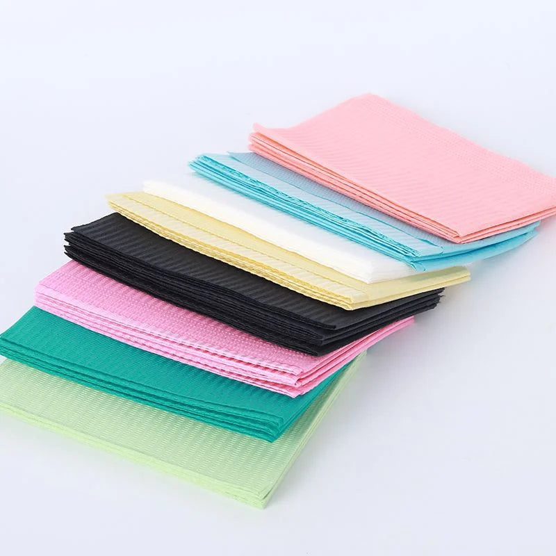 125pcs/bag Eco-friendly Material Dental Bib Nail Art Table Mat Nail Table Cloths Waterproof Disposable Mat Pad