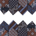 Luxury Designer Brand Brown Ties for Men's Suit Tie Paisley Floral Silk Neckties Striped Wholesale Necktie Cravate Pour Homme