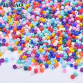 JUNAO 2mm Sewing Seed Beads DIY 450g Seed Beads With Hole Round Glass Beads Bulk for Bracelet Necklace