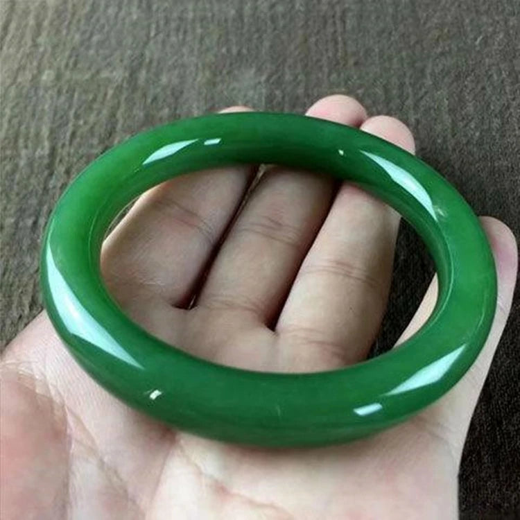 Natural Green Hetian Green Jade Bracelet Bangles Hetian Jade Gemstone Jade Bracelet Bangles