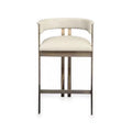 Modern Luxury Stainless Steel Bar Chairs for Dining High Stools Leather Backed for Hotel Restaurant Home Vintage Living Room
