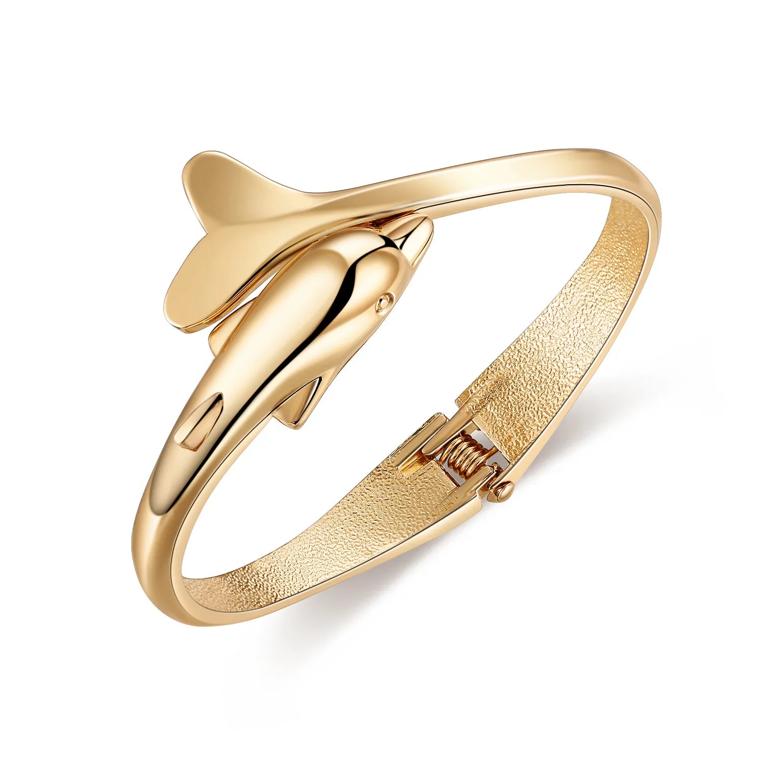Hot Sale New Design Dolphin Gold Bracelet Spring Bangle Fashion Jewelry Bracelets for Woman