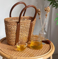 The Latest Handmade Natural Environment Friendly Storage Picnic Travel Rattan Basket Handbag