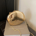 2025 New Fashion Summer Party Purse Clutch for Women Hot Gold Aluminum Foil Purses Chain Shoulder Unique Designer Clutch Bags